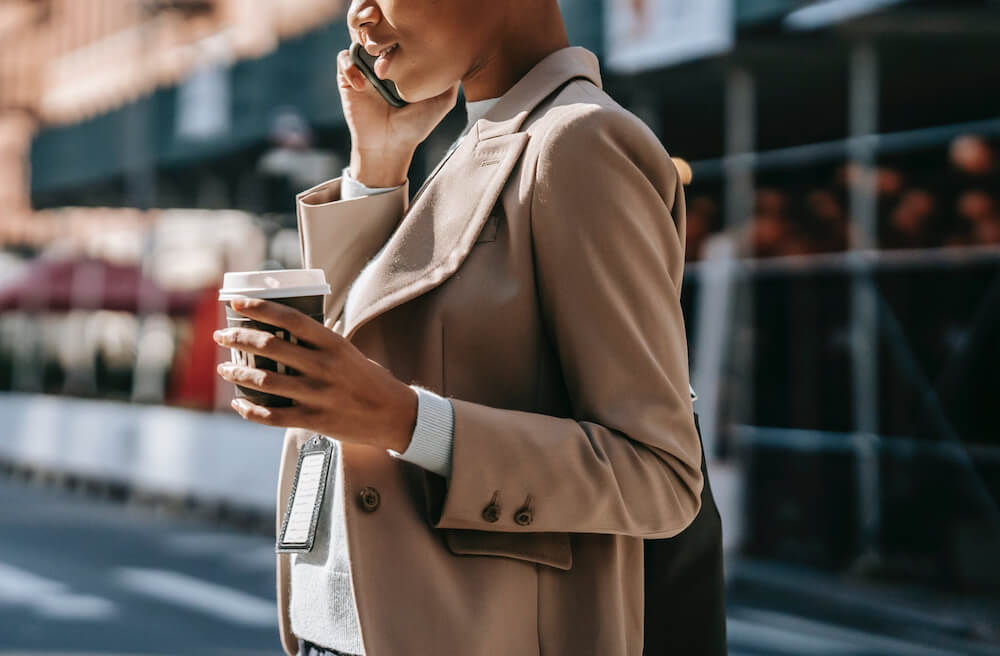 Woman holding coffee